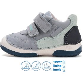 D.D.Step Szürke-kék baba cipő