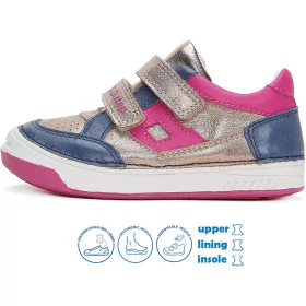D.D.Step Pezsgő-pink-kék kislány cipő