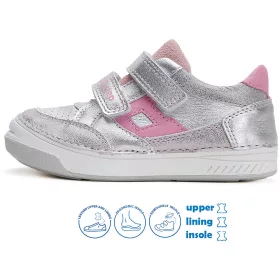 D.D.Step Ezüst-rózsaszín kislány cipő