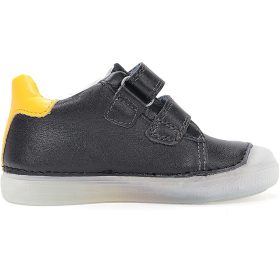 D.D.Step Focis fekete-sárga kisfiú cipő