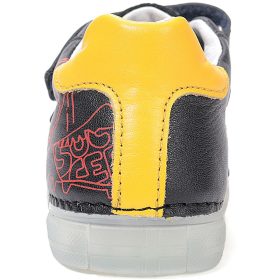 D.D.Step Focis fekete-sárga kisfiú cipő