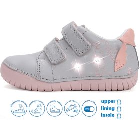 D.D.Step Unikornis szürke LED fényű kislány cipő