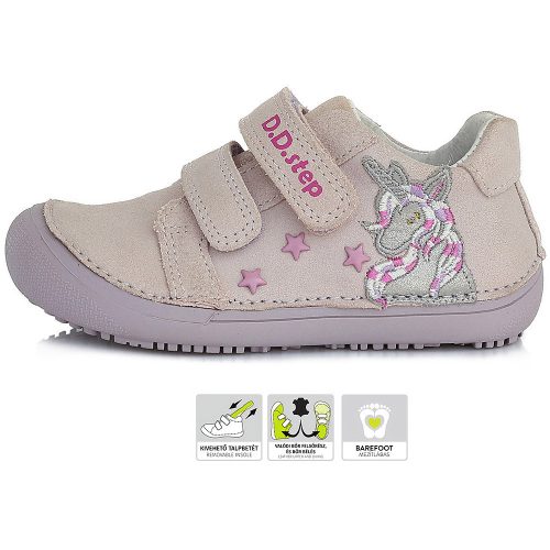 D.D.Step Barefoot Unikornis mályva kislány cipő 