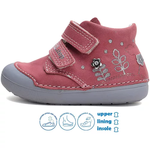 D.D.Step Első lépés Virágos tégla baba cipő