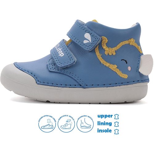 D.D.Step Első lépés Elefántos égkék baba cipő