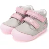 D.D.Step Első lépés Virágos szürke-rózsaszín baba cipő