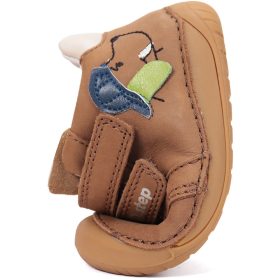 D.D.Step Barefoot Kutyás világosbarna baba cipő