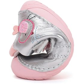 D.D.Step Barefoot Madárkás ezüst baba cipő