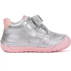 D.D.Step Barefoot Madárkás ezüst baba cipő