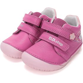 D.D.Step Barefoot Madárkás magenta baba cipő