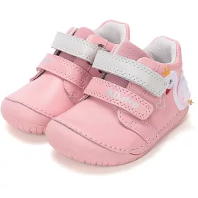 D.D.Step Barefoot Hattyús rózsaszín baba cipő