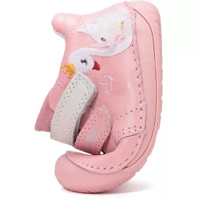 D.D.Step Barefoot Hattyús rózsaszín baba cipő