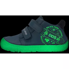   D.D.Step Barefoot Gördeszkás kék fluoreszkáló kisfiú cipő