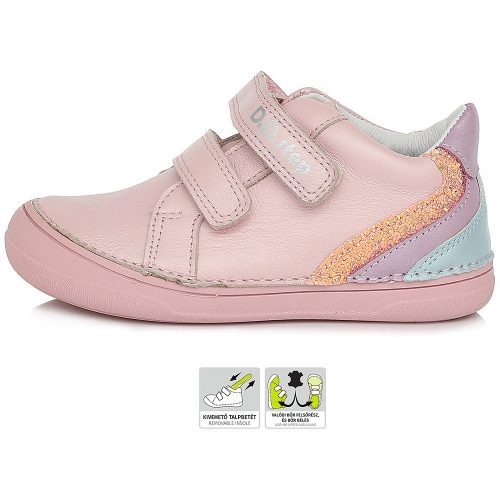 D.D.Step Pasztell rózsaszín kislány cipő
