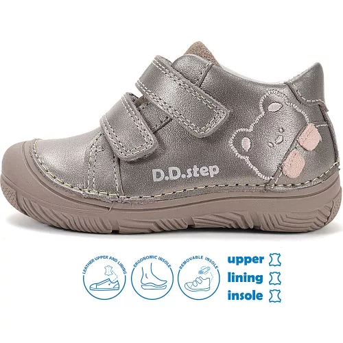 D.D.Step Macis ezüst kislány cipő