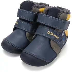 D.D.Step Első lépés Darus sötétkék bélelt baba cipő
