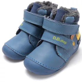D.D.Step Első lépés Darus acélkék bélelt baba cipő