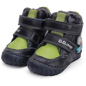 D.D.Step Koalás éjkék-zöld bélelt baba cipő