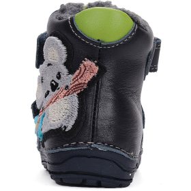 D.D.Step Koalás éjkék-zöld bélelt baba cipő