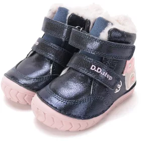 D.D.Step Gombaházas éjkék bélelt baba cipő