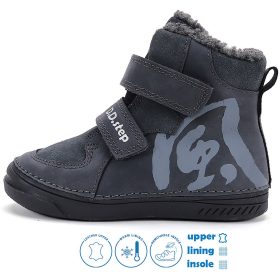 D.D.Step Mintás grafit bélelt fiú cipő