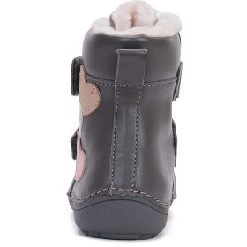 D.D.Step Barefoot Szíves szürke bélelt kislány cipő 
