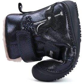 D.D.Step Barefoot Lovas éjkék bélelt kislány cipő