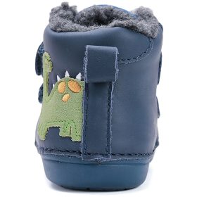   D.D.Step Első lépés Dínós sötétkék bélelt baba cipő