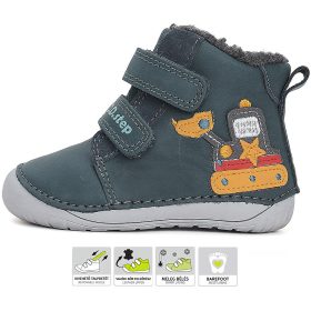 D.D.Step Barefoot Markolós kék bélelt baba cipő