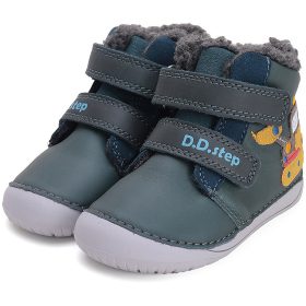 D.D.Step Barefoot Markolós kék bélelt baba cipő