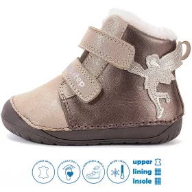 D.D.Step Barefoot Tündéres bronz-arany bélelt baba cipő