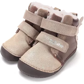 D.D.Step Barefoot Tündéres bronz-arany bélelt baba cipő