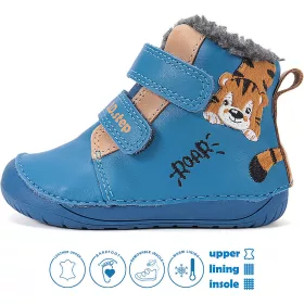 D.D.Step Barefoot Tigrises kék bélelt baba cipő