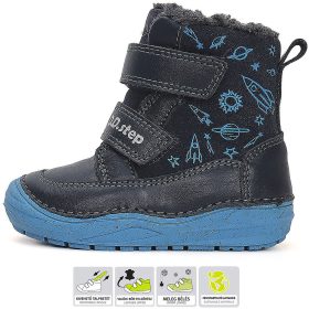 D.D.Step D.D.Step Űrhajós sötétkék bélelt baba cipő