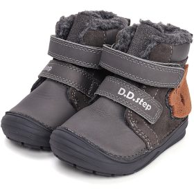 D.D.Step Medvés szürke bélelt kisfiú cipő