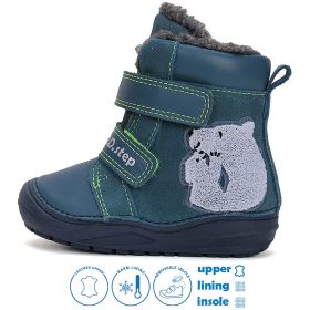 D.D.Step Jegesmedvés kék bélelt baba cipő