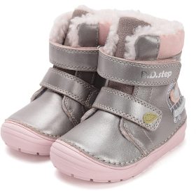 D.D.Step Madárkás ezüst bélelt baba cipő 