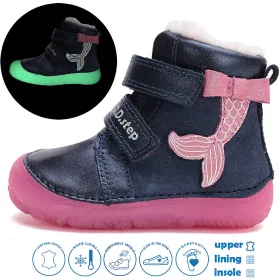  D.D.Step Barefoot Sellős fluoreszkáló bélelt kislány cipő