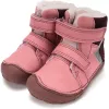 D.D.Step Barefoot Rózsaszín-bordó bélelt kislány cipő