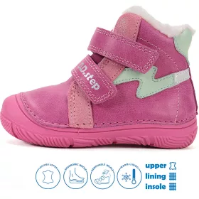 D.D.Step Pink-menta bélelt kislány cipő