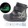 D.D.Step Barefoot T-rex antracit fluoreszkáló bélelt kisfiú cipő
