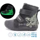 D.D.Step Barefoot T-rex antracit fluoreszkáló bélelt kisfiú cipő