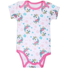 Unikornisos fehér baba body