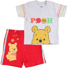 Micimackó szürke-piros baba szett