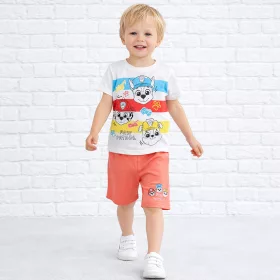 Mancs őrjárat fiú csíkos-korall pizsama