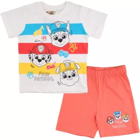 Mancs őrjárat fiú csíkos-korall pizsama