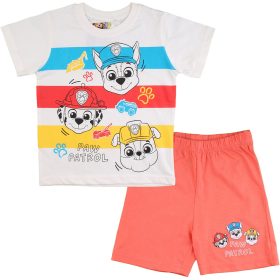 Mancs őrjárat fiú csíkos-korall pizsama