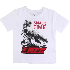 Jurassic world T-Rex fehér-piros kisfiú pizsama