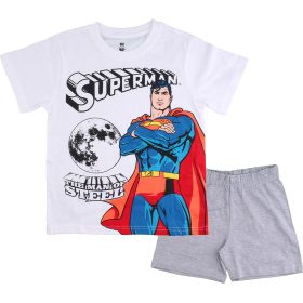 Superman fehér-szürke fiú pizsama