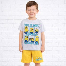 Minyonok szürke-sárga kisfiú pizsama